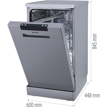 Gorenje Dishwasher | GS522E10S | Built under | Width 44.8 cm | Number of place settings 10 | Number of programs 6 | Ener