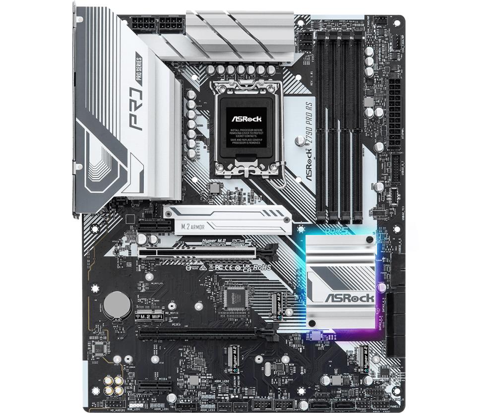 Mainboard ASROCK Intel Z790 LGA1700 ATX Memory DDR5 Memory slots 4 2xPCI-Express 3.0 1x 1xPCI-Express 4.0 16x 1xPCI-Express 5.0 16x 4xM.2 1xHDMI 1xDisplayPort 4xUSB 2.0 3xUSB 3.2 1xUSB-C 1xPS/2 1xRJ45 3xAudio port Z790PRORS