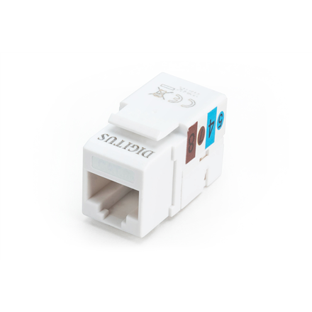 Class E CAT 6 Keystone Jack | DN-93601 | Unshielded RJ45 to LSA | Cable installation via LSA strips, color coded accordi