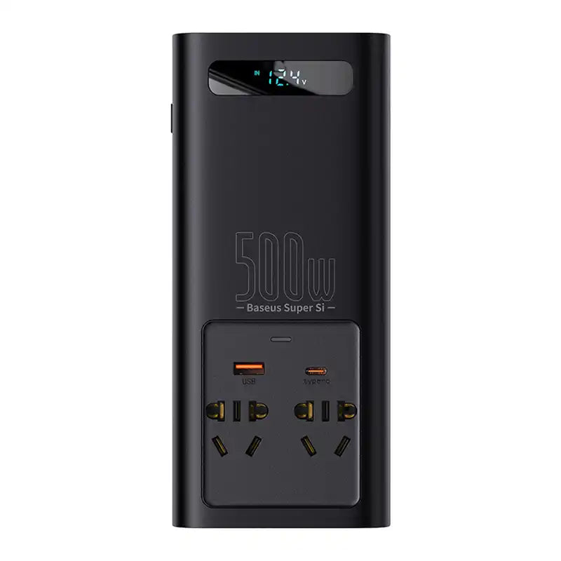 Power Inverter Baseus 500W (220V CN/EU) (black) - Image 3