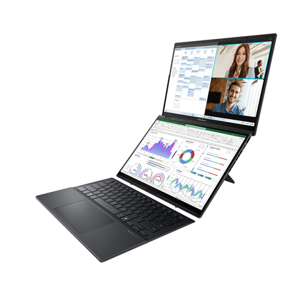 Asus | Zenbook Duo UX8406CA-PZ009W | Basalt Gray | 14 " | OLED | Touchscreen | 3K | 2880 x 1800 pixels | Glossy | Intel