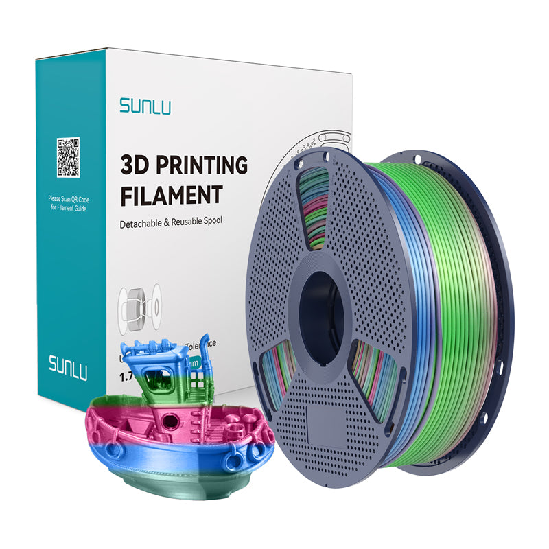 Sunlu PLA+ Silk Filament (Rainbow) 06 - Image 1