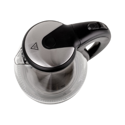 Adler | Kettle | AD 1224 | Standard | 2000 W | 1.5 L | Glass | 360° rotational base | Black