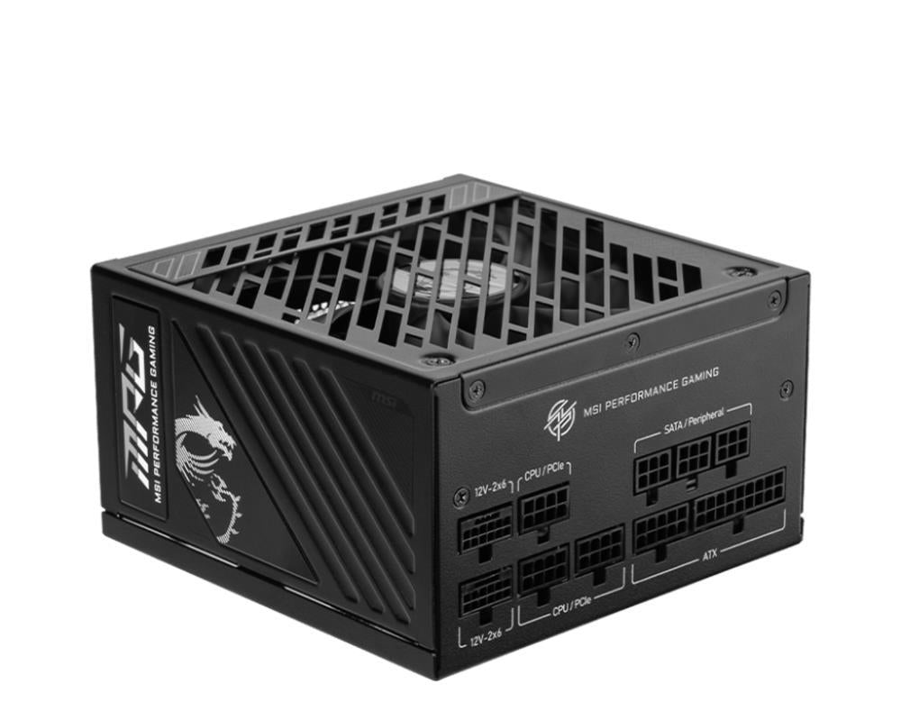 Power Supply MSI MPG A850GS PCIE5 ATX 3.1 850 Watts Efficiency 80 PLUS GOLD PFC Active MPGA850GSPCIE5