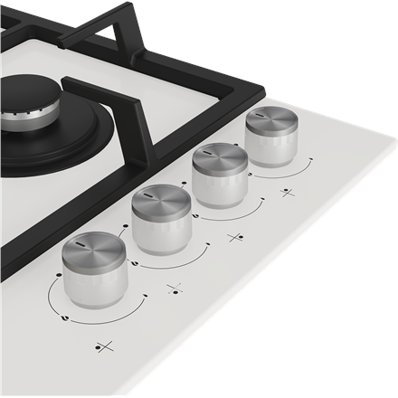 BEKO Hob | HILW64225SW | Gas | Number of burners/cooking zones 4 | Knob | White