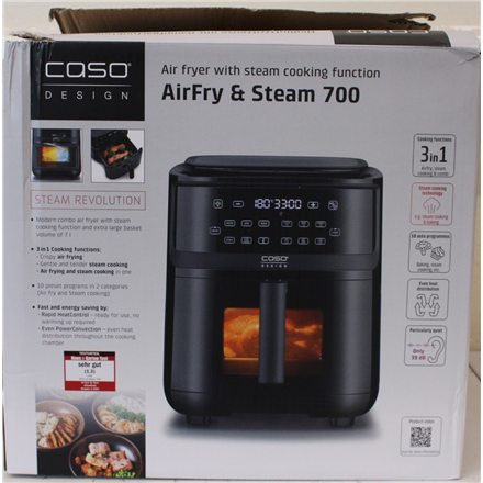 SALE OUT. Caso Steam & AirFry 700 Air fryer with Steam function, 1700 W, Capacity 7 L, Black | Caso | Air Fryer with Ste