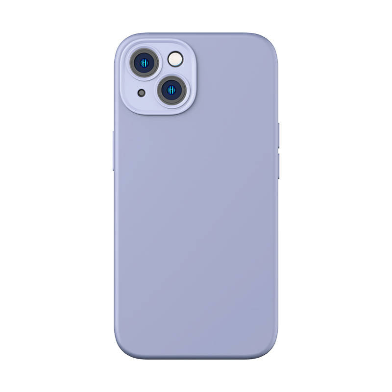 Baseus Liquid Silica Gel Case for iPhone 14 Plus (lavender)+ tempered glass + cleaning kit - Image 5