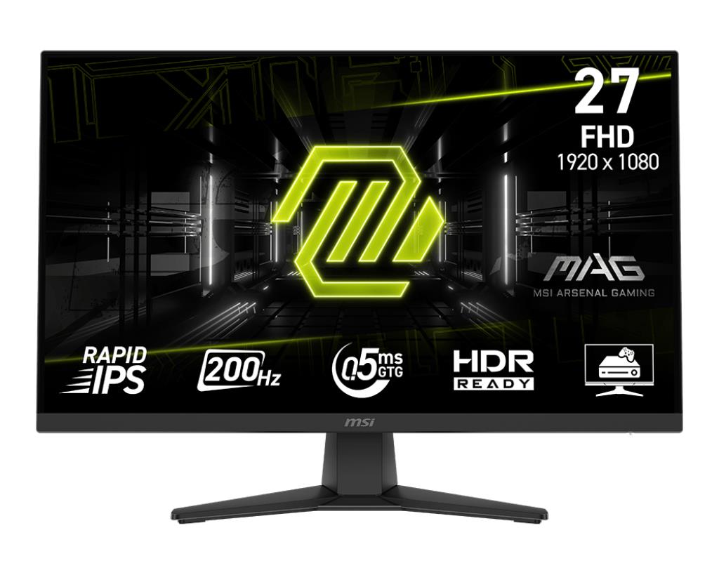 LCD Monitor MSI MAG 272F 27" Gaming Matte Panel IPS 1920x1080 16:9 200Hz 0.5 ms Colour Black MAG272F
