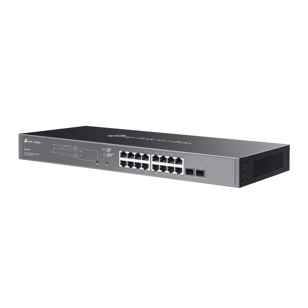 Switch TP-LINK Omada SG2218P Desktop/pedestal 16x10Base-T / 100Base-TX / 1000Base-T 2xSFP PoE+ ports 16 150 Watts SG2218P