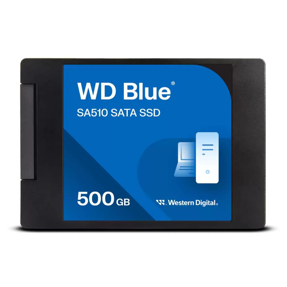 SSD WESTERN DIGITAL Blue SA510 500GB SATA 3.0 Write speed 510 MBytes/sec Read speed 560 MBytes/sec 2,5" TBW 200 TB MTBF 1750000 hours WDS500G3B0A