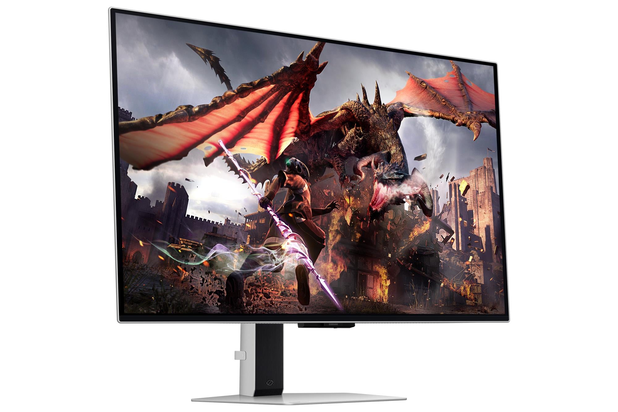 Monitor SAMSUNG 32" Gaming/Smart/4K Panel OLED 3840x2160 16:9 0.03 ms Speakers Swivel Pivot Height adjustable Tilt Colour Silver LS32DG802SUXDU