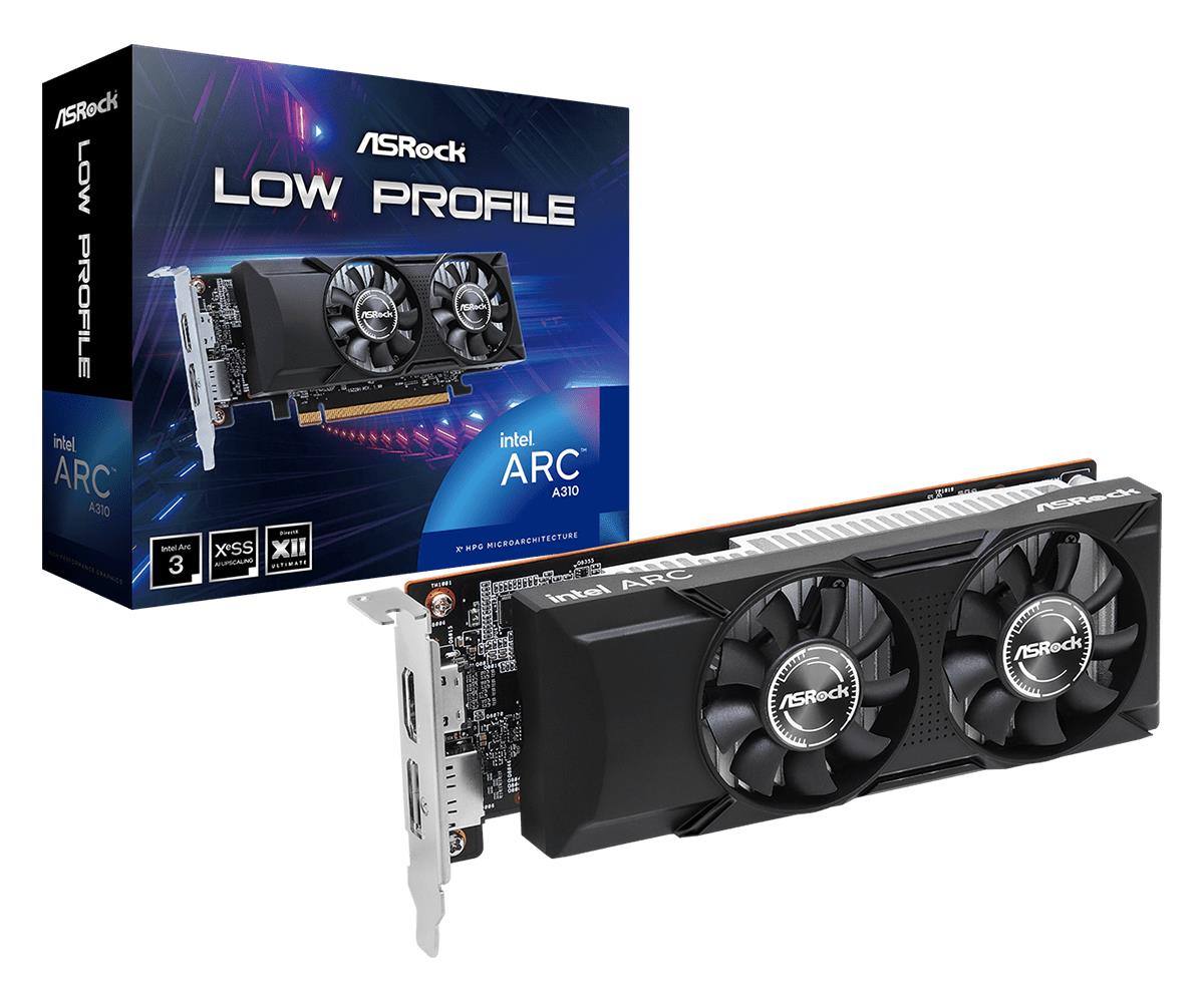 Graphics Card ASROCK Intel Arc A310 2000 MHz 4 GB GDDR6 64 bit PCI Express x8 4.0 Active A310LP4G