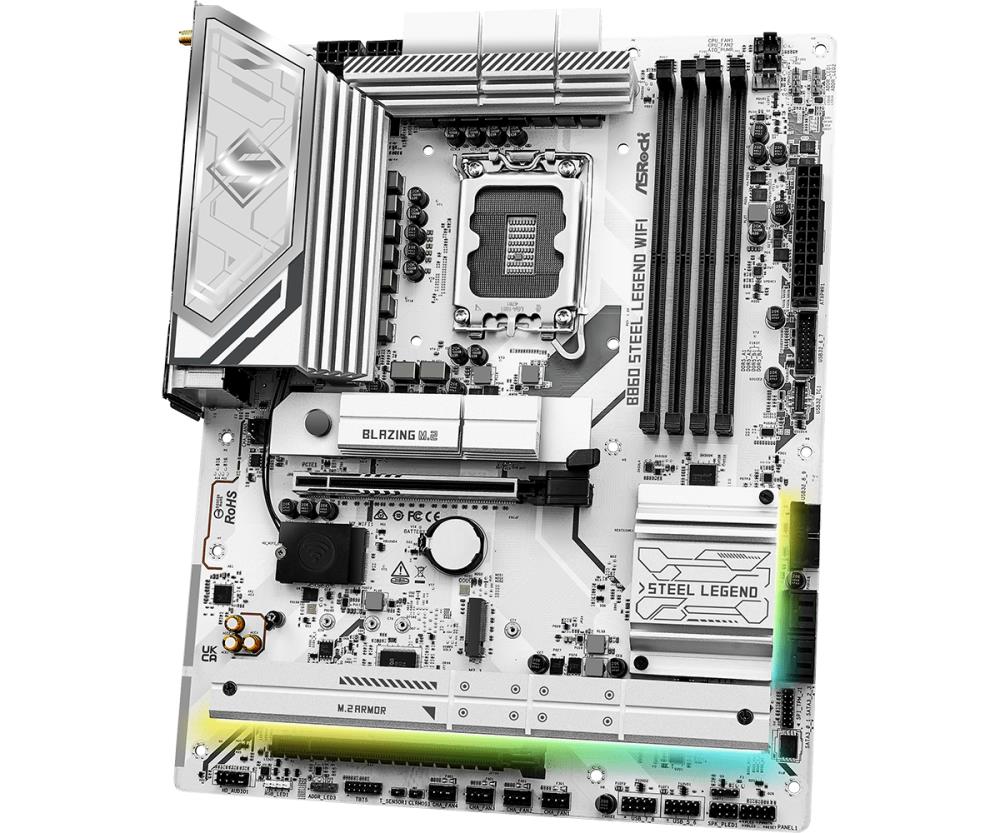 Mainboard ASROCK Intel B860 Express LGA1851 ATX Memory DDR5 Memory slots 4 1xPCI-Express 4.0 16x 1xPCI-Express 5.0 16x 1xM.2 1xHDMI 1xDisplayPort 1xAudio-Out 1xMicrophone 3xUSB 2.0 6xUSB 3.2 1xUSB-C w/Thunderbolt 1xOptical S/PDIF 1xRJ45