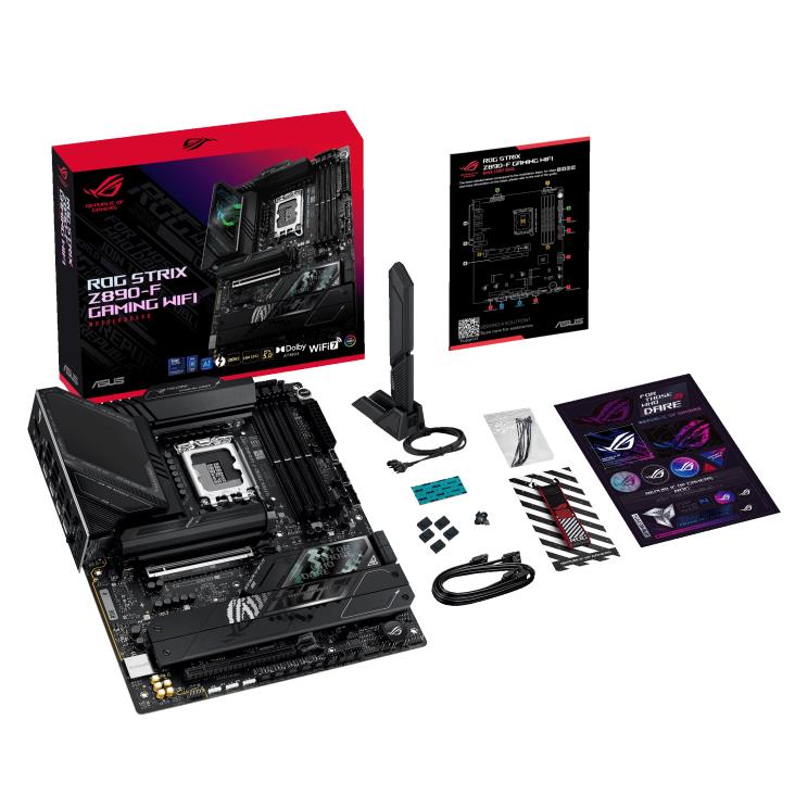 Mainboard ASUS Intel Z890 LGA1851 ATX Memory DDR5 Memory slots 4 1xPCI-Express 4.0 16x 1xPCI-Express 5.0 16x 5xM.2 1xHDMI 1xDisplayPort 1xAudio-In 1xAudio-Out 2xUSB 2.0 4xUSB 3.0 4xUSB 3.1 2xUSB-C 2xUSB-C w/Thunderbolt 1xOptical S/PDIF 1xRJ45