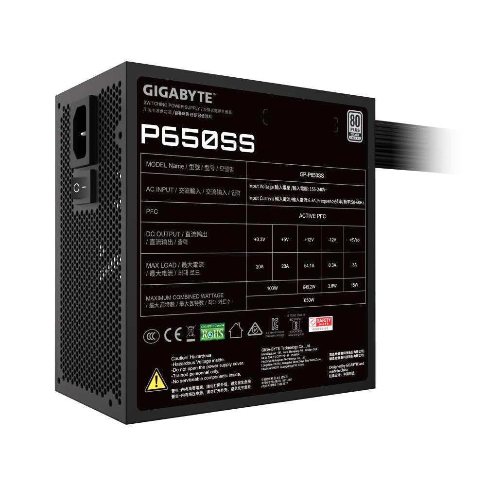 Power Supply GIGABYTE GP-P650SS 650 Watts GP-P650SS