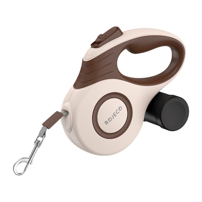 Rojeco A12 5M Automatic Retractable Dog Leash (brown) - Image 1