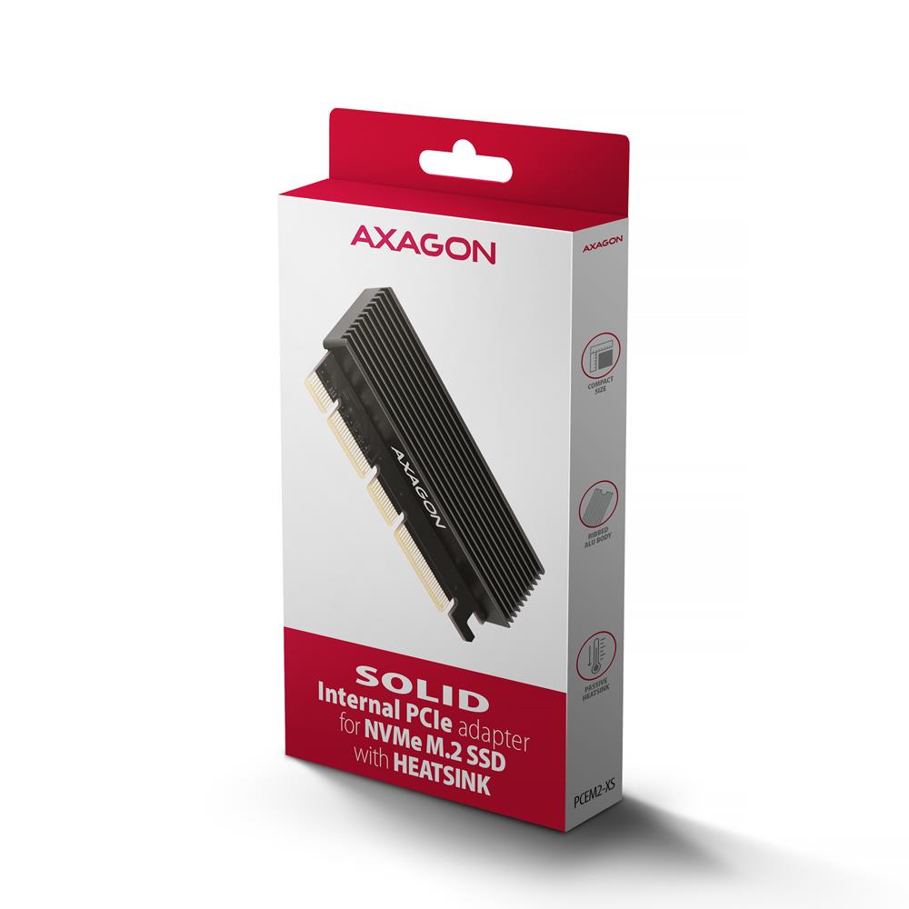 SSD ACC ADAPTER PCIE M.2/NVME/W/HS PCEM2-XS AXAGON