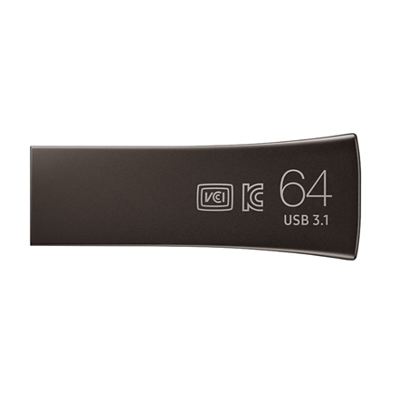 Samsung | BAR Plus | MUF-64BE4/APC | 64 GB | USB 3.1 | Grey