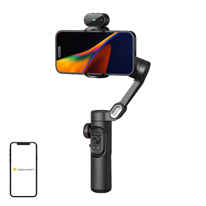 AOCHUAN XE Gimbal with AI Sensor (Black) - Image 1