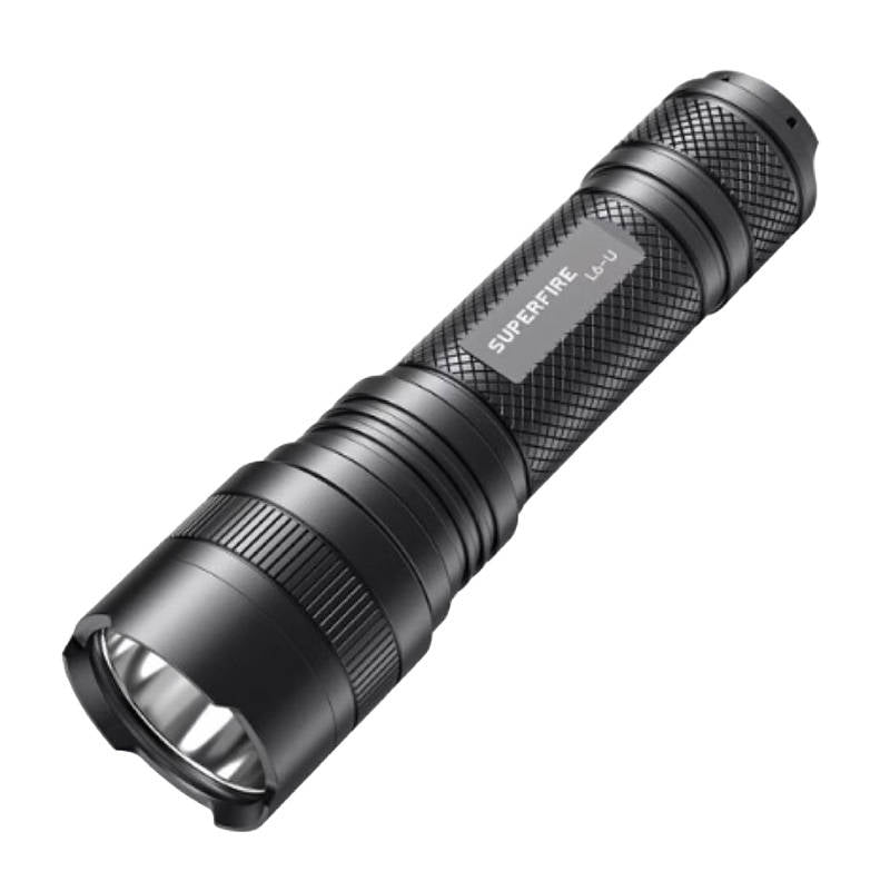 Superfire L6-U flashlight - 1480 lm, 330 m, 5 modes, 20W, USB-C - Image 1