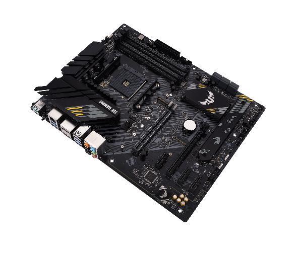 Mainboard ASUS AMD B550 SAM4 ATX 3xPCI-Express 3.0 1x 1xPCI-Express 3.0 16x 2xM.2 1xPCI-Express 4.0 16x Memory DDR4 Memory slots 4 1xHDMI 1xDisplayPort 1xUSB type C 5xUSB 3.2 1xOptical S/PDIF 1xRJ45 5xAudio port TUFGAMINGB550-PLUS