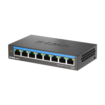 D-Link | DMS-108/E | 8-Port 2.5G Multi-Gigabit Desktop Switch | Desktop | Unmanaged