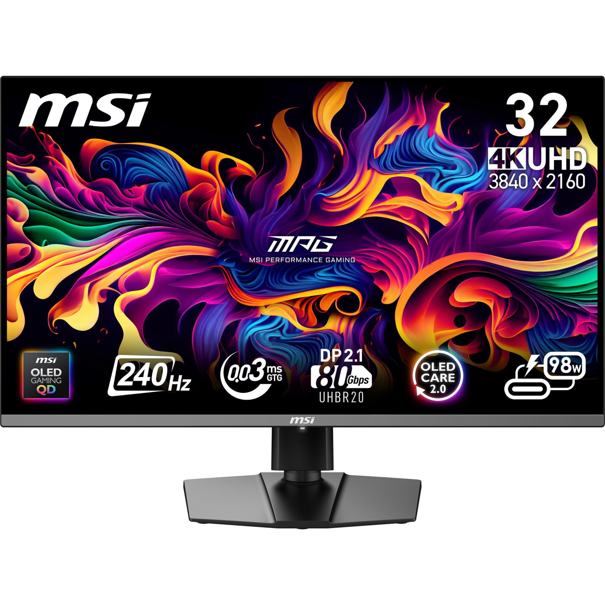 Monitor MSI MPG 322URX QD-OLED 31.5" Gaming/4K Panel QD-OLED 3840x2160 16:9 0.03 ms MPG322URXQD-OLED