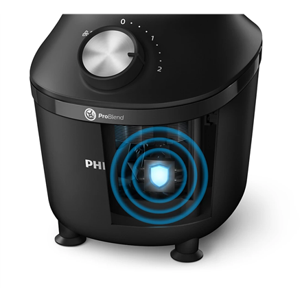 Philips Blender | HR2291/01 3000 Series | Tabletop | 600 W | Jar material Glass | Jar capacity 2 L | Ice crushing | Blac