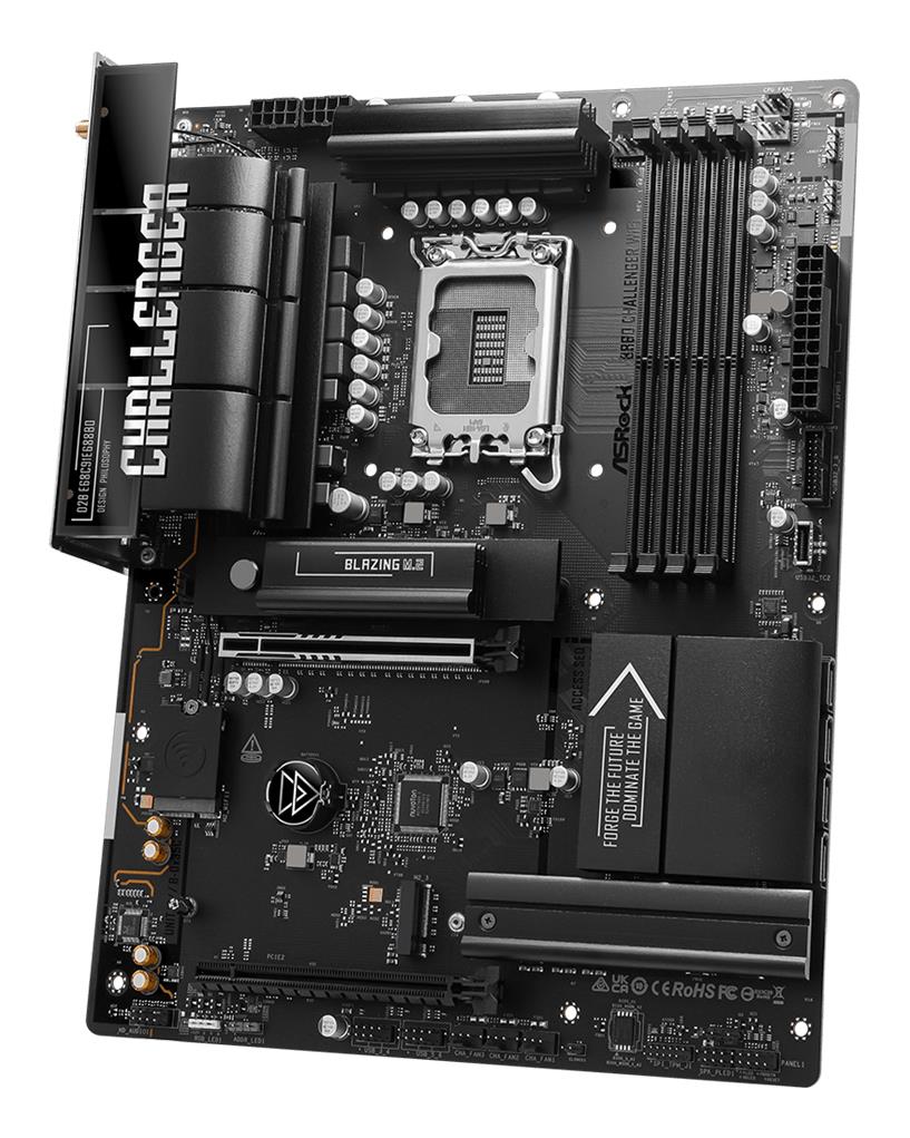 Mainboard ASROCK Intel B860 LGA 1851 (Socket V1) ATX RAM DDR5-SDRAM 4xSlots Wi-Fi Yes Bluetooth Yes 1xNumber of M.2 (M) slots B860CHALLENGERWIFI