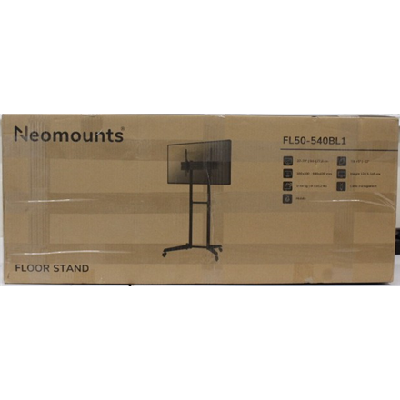 SALE OUT. Neomounts FL50-540BL1 TV trolley - 37-70" - max 50 kg - manual h 128,5-145 cm - VESA 100x100-600x400 - black |