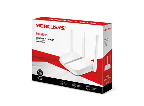 Wireless Router MERCUSYS Wireless Router 300 Mbps IEEE 802.11b IEEE 802.11g IEEE 802.11n Number of antennas 2 MW305R