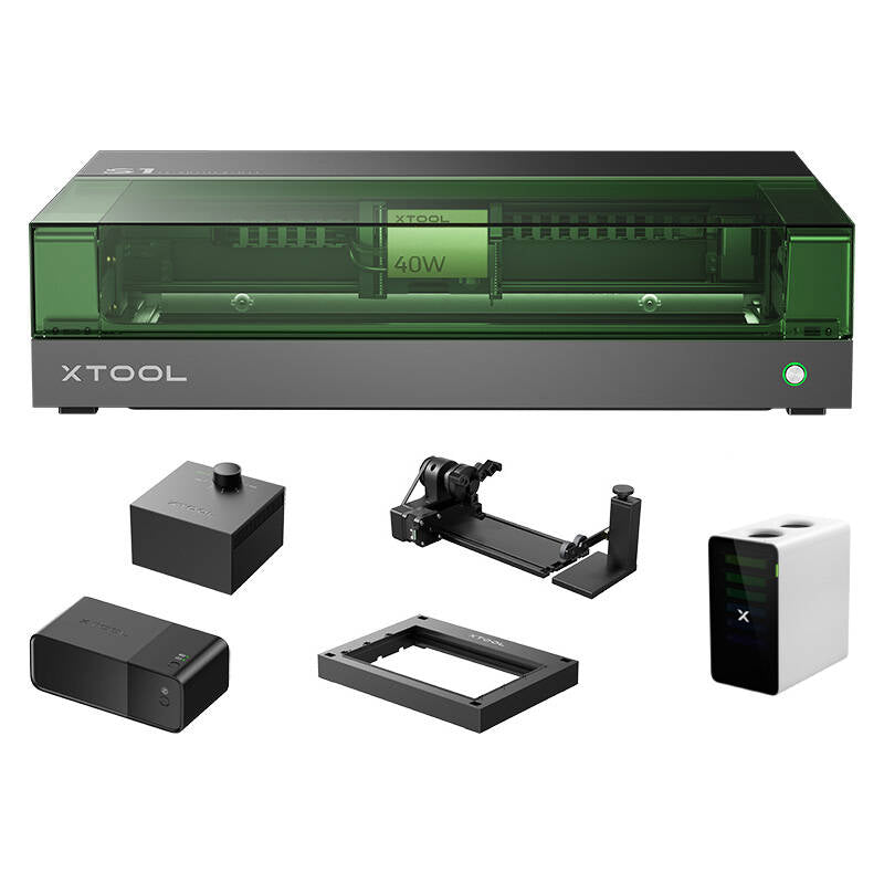 xTool S1 40W 2-in-1 Laser Engraver - All-in-One Kit (Black) - Image 2