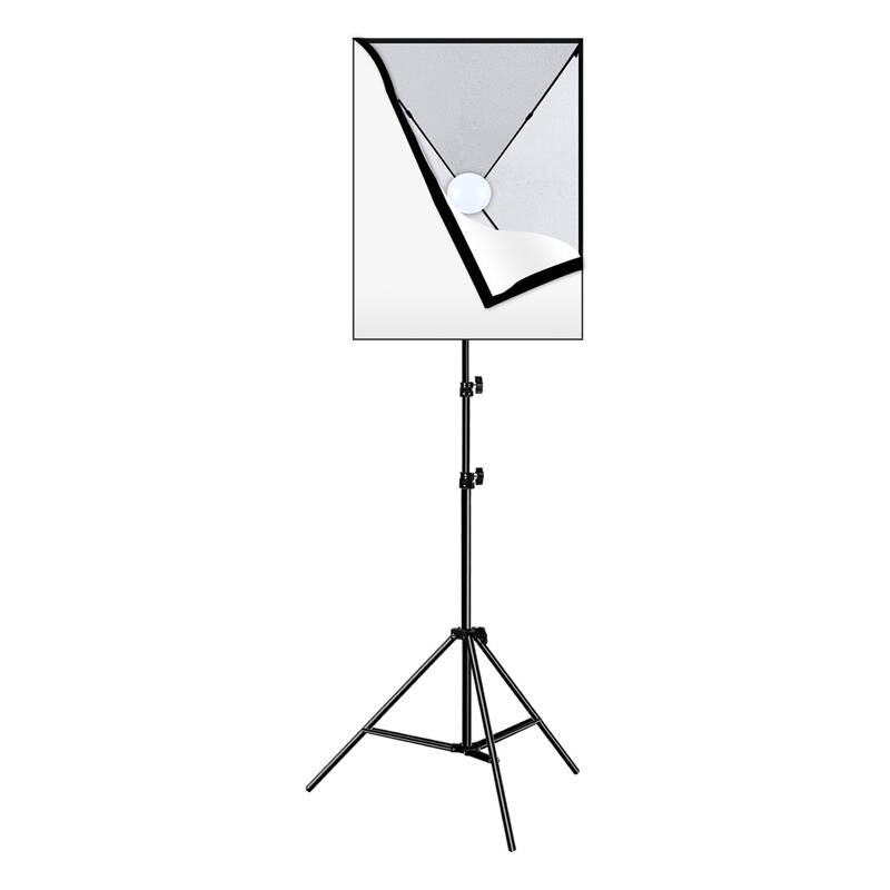 Studio set Puluz LED softbox 50x70cm, tripod, LED bulb 1 pc PU5070EU - Image 1
