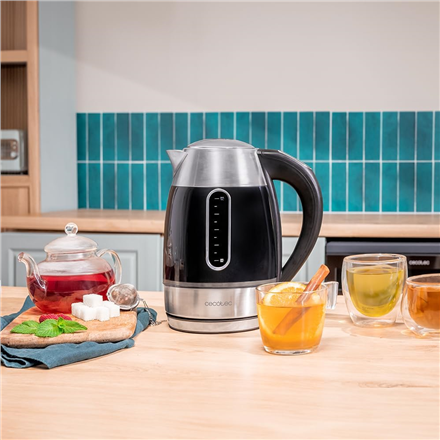 Cecotec Kettle | Thermosense 400 VisionLight | Electric | 2200 W | 1.7 L | Stainless steel | 360° rotational base | Blac
