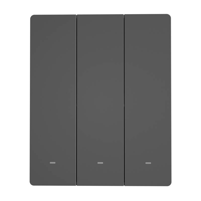 Smart WiFi wall switch SONOFF M5-3C-80 (3-channel, for frame, graphite) - Image 3