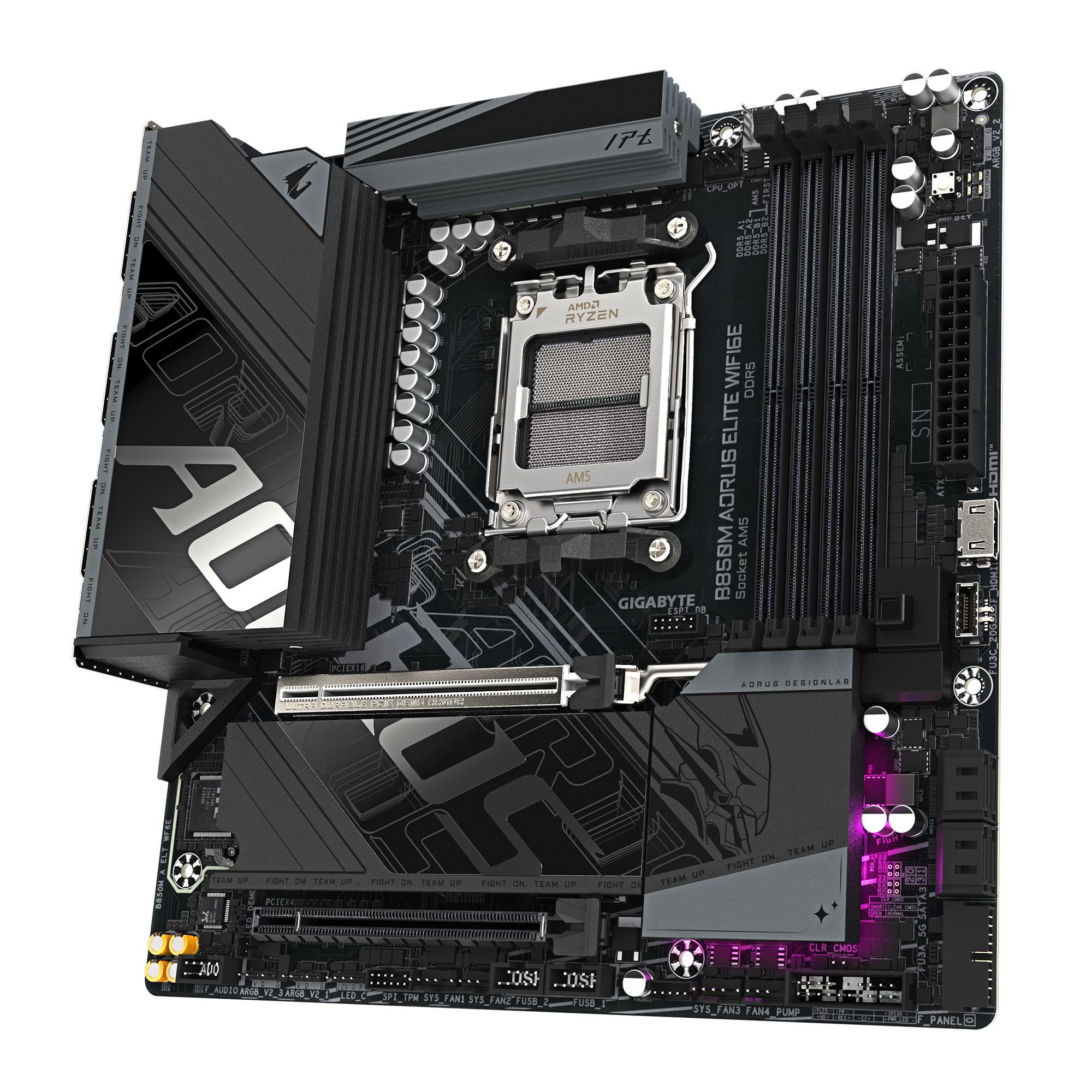 Mainboard GIGABYTE AMD B850 SAM5 Micro-ATX Memory DDR5 Memory slots 4 B850MAELTWF6E1.1