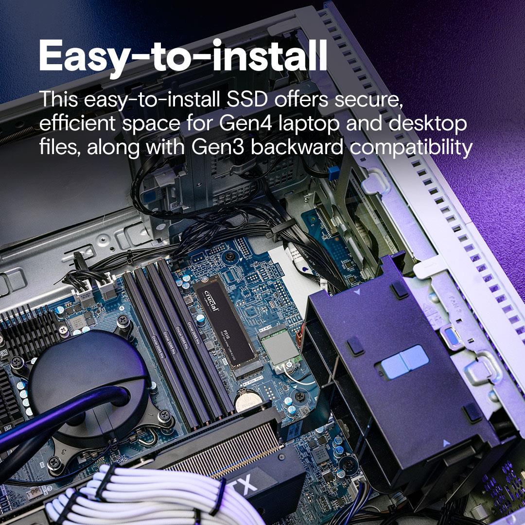 SSD CRUCIAL P310 2TB M.2 PCIe Gen4 NVMe 3D NAND Write speed 6000 MBytes/sec Read speed 7100 MBytes/sec TBW 440 TB CT2000P310SSD8