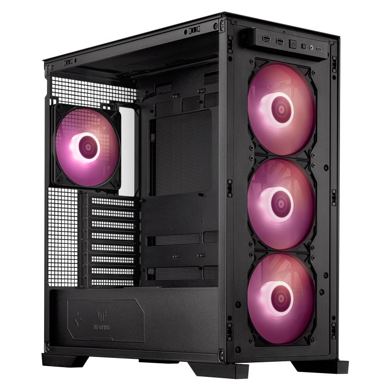 Case ASUS TUF Gaming GT302 ARGB MidiTower Case product features Transparent panel Not included ATX EATX MicroATX MiniITX Colour Black TUFGAMINGGT302ARGBBK
