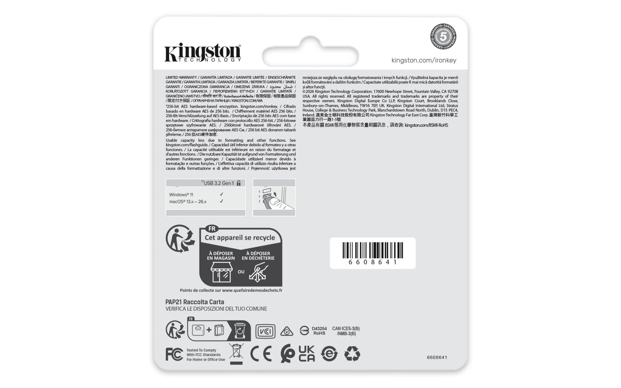 MEMORY DRIVE FLASH USB3.2/128GB IKLP50G2/128GB KINGSTON