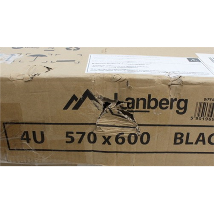 SALE OUT. Lanberg Rack cabinet 19" wall-mounted 4U 600 fast assembly (flat pack), black | SALE OUT. Lanberg Rack cabinet