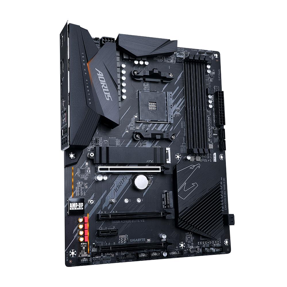 Mainboard GIGABYTE AMD B550 SAM4 ATX Memory DDR4 Memory slots 4 1xPCI-Express 16x 2xPCI-Express 3.0 1x 1xPCI-Express 3.0 2x 2xM.2 1xHDMI 1xDisplayPort 2xUSB 2.0 5xUSB 3.2 1xOptical S/PDIF 1xRJ45 5xAudio port B550AORUSELITEV21.5
