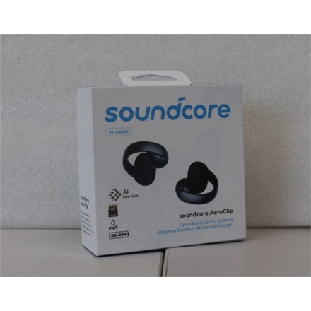 SALE OUT. Anker Soundcore AeroClip Open-Ears, Black | SALE OUT. Anker Soundcore Open-Ear Clip-On Earbuds with Adaptive C