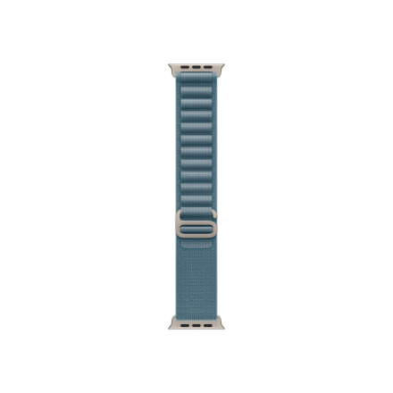Apple 49mm Light Blue Alpine Loop - Large - Natural Titanium Finish | Apple