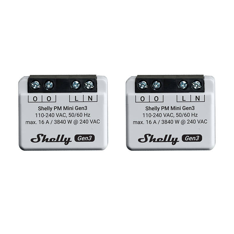 Shelly PM Mini Gen3 Set of 2 Controllers, WiFi/Bluetooth - Image 1