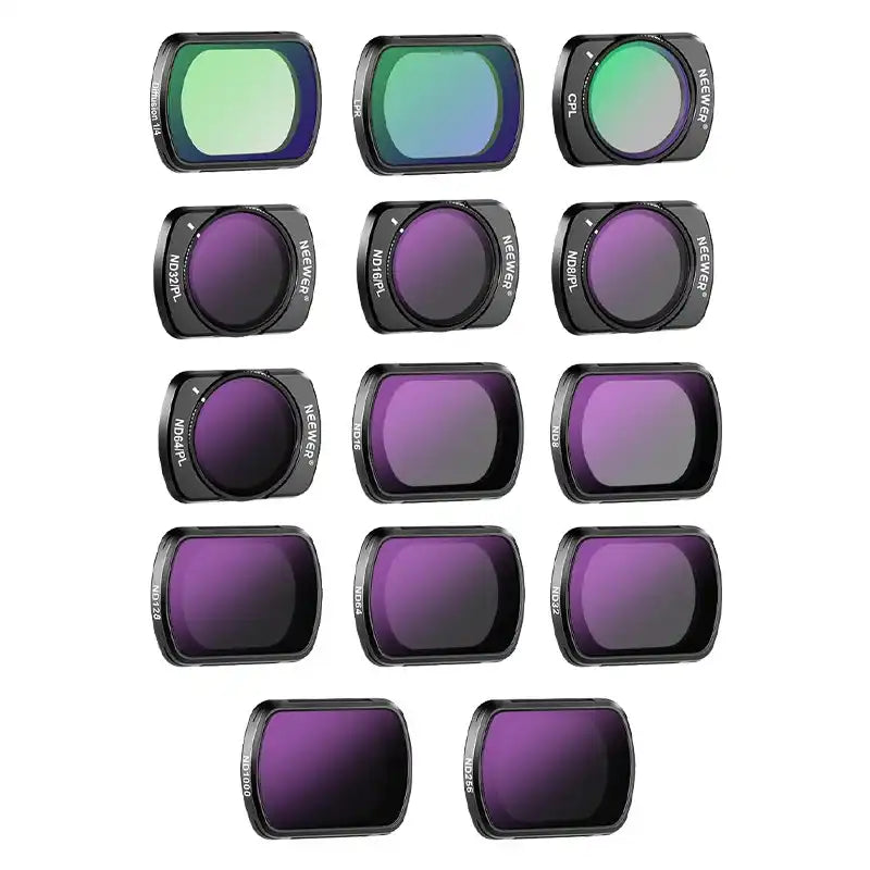 Filter kit for DJI Osmo Pocket 3 Neewer FL-P10 (ND8~1000,LPR,MIST1/4 ,CPL,ND8/PL~ND64/PL - Image 1