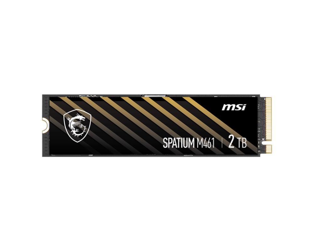 SSD MSI SPATIUM M461 2TB M.2 PCIE NVMe 3D NAND Write speed 4200 MBytes/sec Read speed 5000 MBytes/sec 2.15mm TBW 450 TB MTBF 1500000 hours S78-440Q550-P83