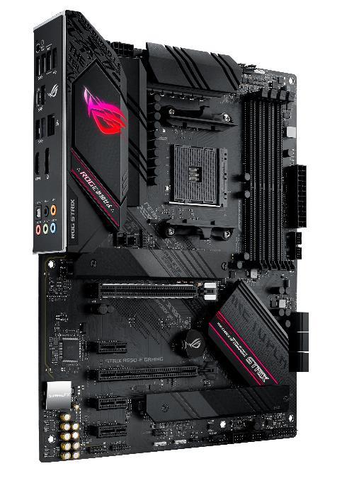 Mainboard ASUS AMD B550 SAM4 ATX 3xPCI-Express 3.0 1x 1xPCI-Express 3.0 16x 2xM.2 1xPCI-Express 4.0 16x Memory DDR4 Memory slots 4 1xHDMI 1xDisplayPort 2xUSB 2.0 1xUSB type C 5xUSB 3.2 1xOptical S/PDIF 1xRJ45 5xAudio port ROGSTRIXB550-FGAMING