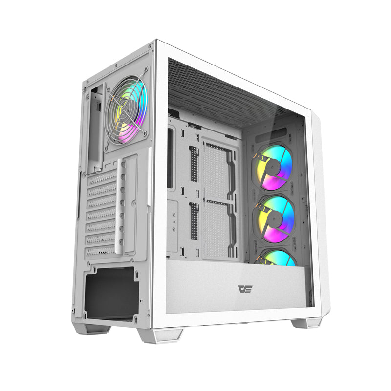 Darkflash DS900WD ATX computer case (White) + 4 fans - Image 2