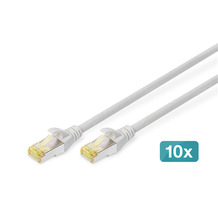Digitus | CAT 6A S/FTP patch cable, 10 pieces | DK-1644-A-010-10 | S/FTP | Gray