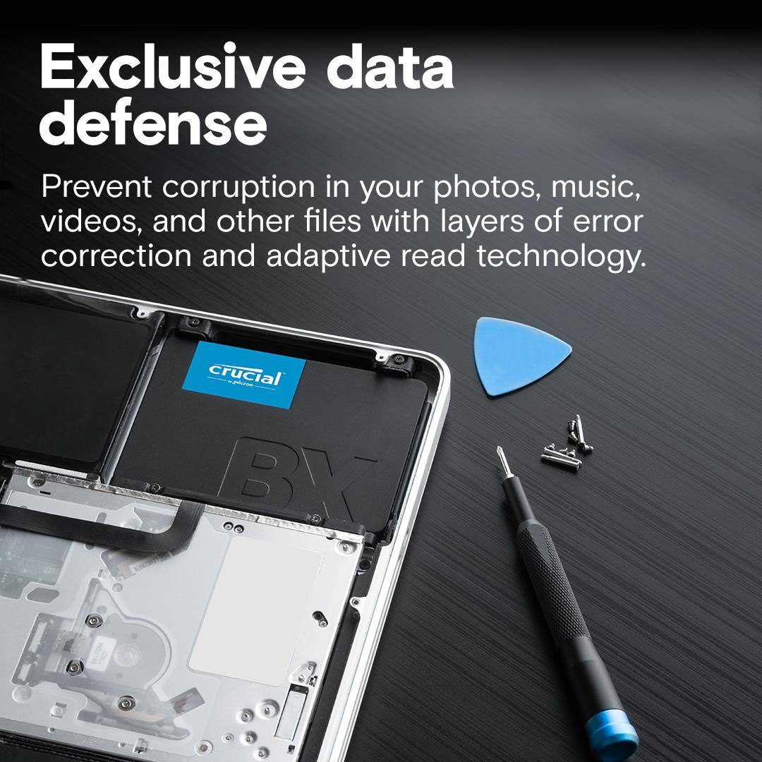SSD CRUCIAL BX500 4TB SATA 3.0 Write speed 500 MBytes/sec Read speed 540 MBytes/sec 2,5" TBW 1000 TB CT4000BX500SSD1